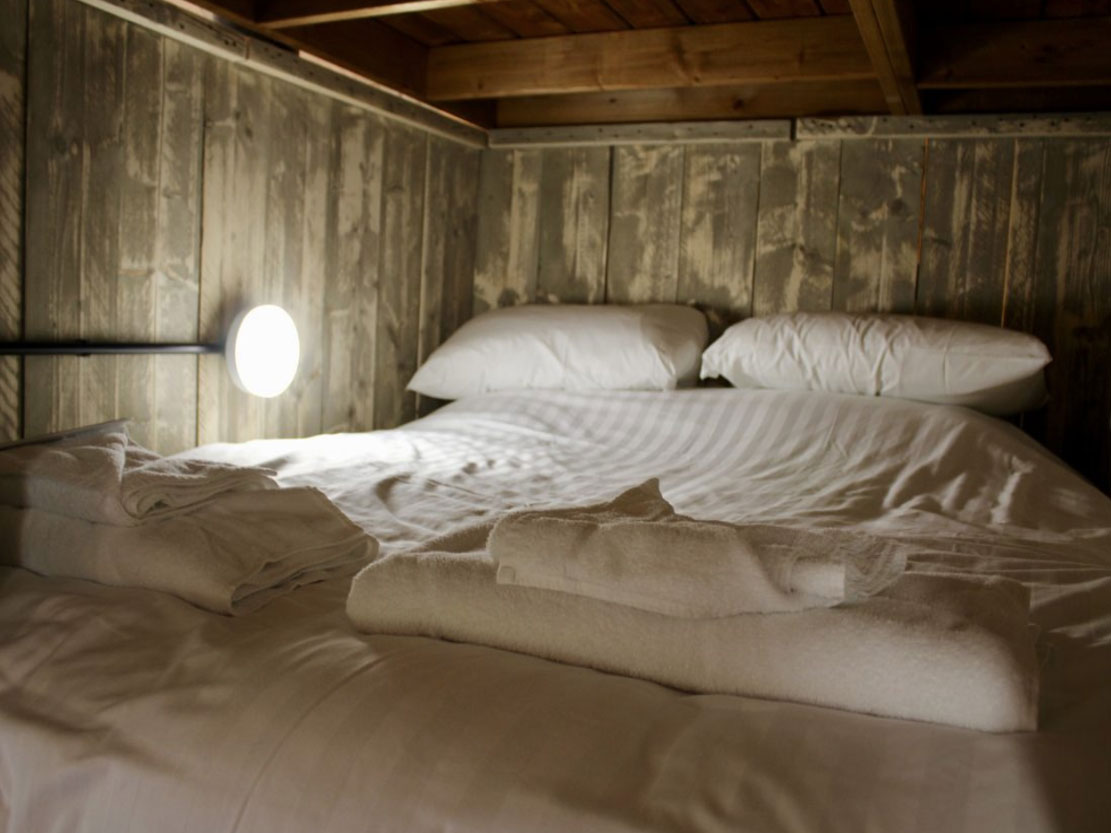 safari lodge cabin bed