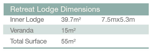 retreat lodge safari tent Dimensions