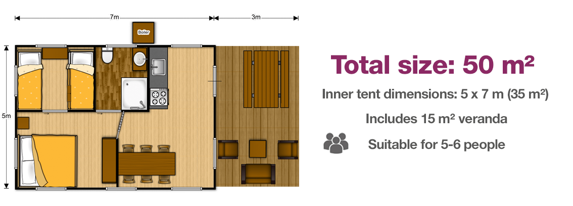 woody 5x7 safari tent floor plan