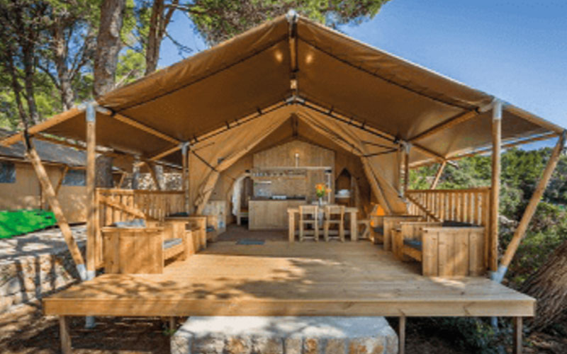 Woody safari tent